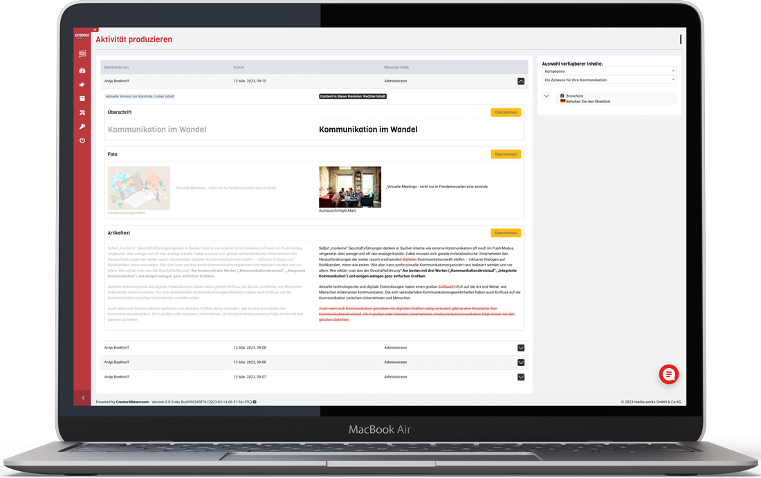 creator4newsroom Workflow